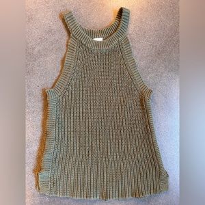 Green girls knit tank